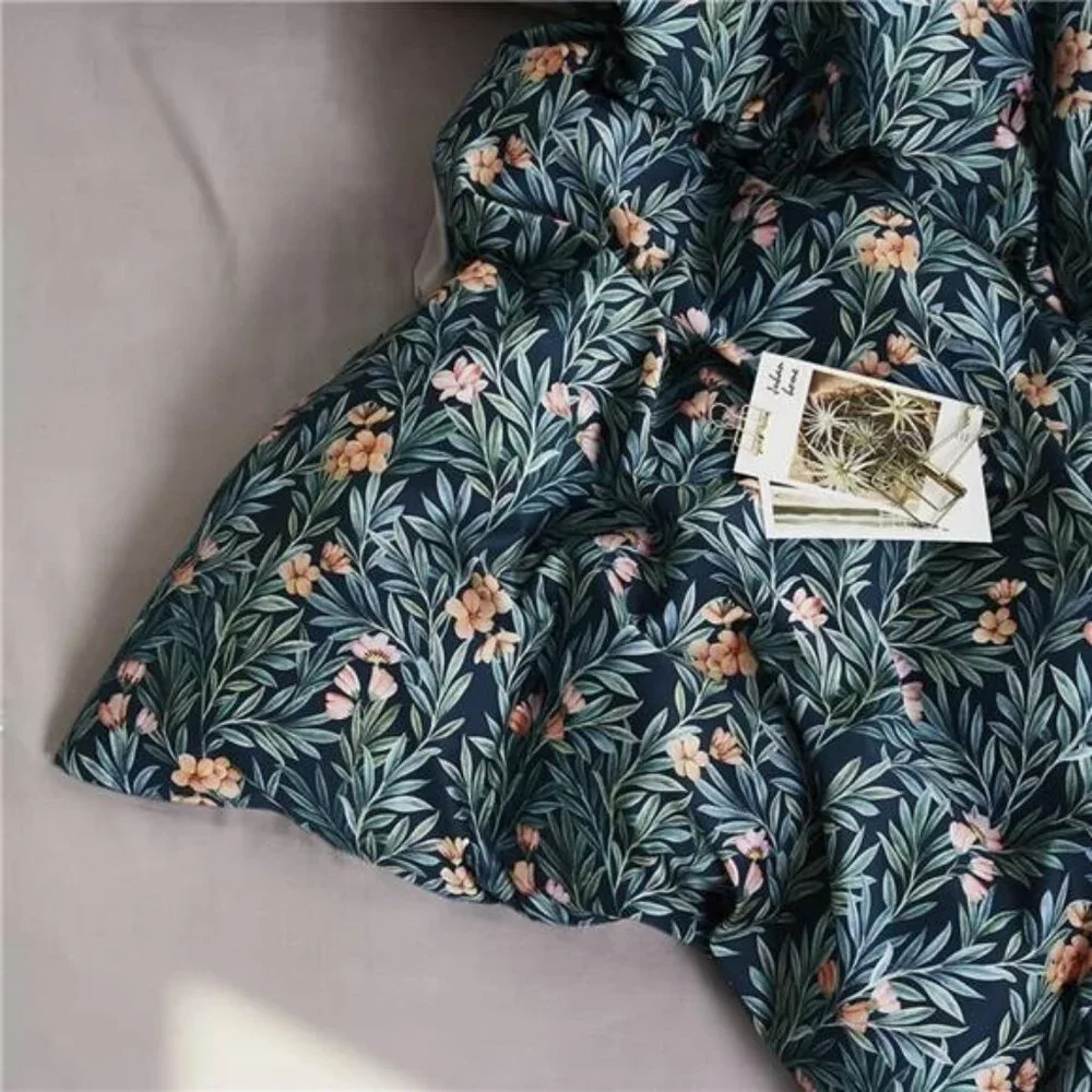 NEW Anthro Blue Paisley Boho King Queen Full Bedding Duvet Floral Sham Case Set